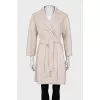 Wrap-around wool coat