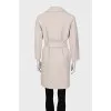 Wrap-around wool coat