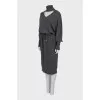 High-neck wool dress