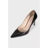 Patent leather pumps
