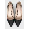 Patent leather pumps