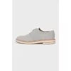 Blue suede brogues
