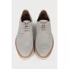Blue suede brogues