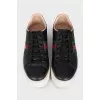 Leather sneakers with contrasting inserts
