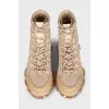 Suede boots with a textured sole