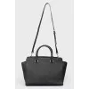 Bag with two handles leather