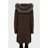 Cashmere hooded cardigan