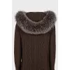 Cashmere hooded cardigan