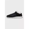 Black textile lace-up sneakers