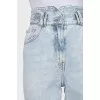 High-waisted straight jeans