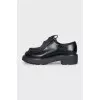 Leather lace-up loafers