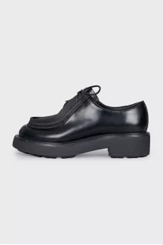 Leather lace-up loafers