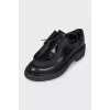 Leather lace-up loafers