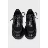 Leather lace-up loafers