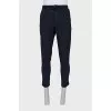 Men's blue striped trousers
