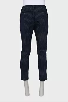 Men's blue striped trousers