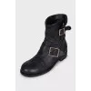 Boots with leather straps