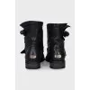Boots with leather straps