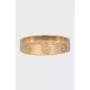 Yellow gold ring Love