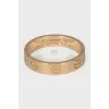 Yellow gold ring Love