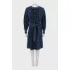 Polka dot wool dress