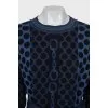 Polka dot wool dress