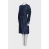 Polka dot wool dress