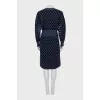 Polka dot wool dress