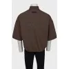 Men's brown t-shirt with tag