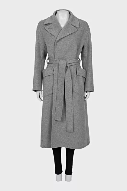 Cashmere wrap coat