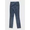 Mid-waist leather trousers