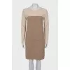 Beige cashmere dress