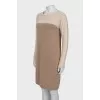 Beige cashmere dress