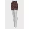 Combination knit mini skirt