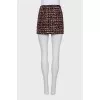 Combination knit mini skirt