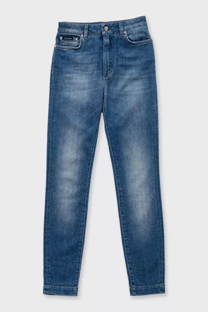 Блакитні skinny fit джинси