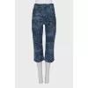 Blue printed breeches