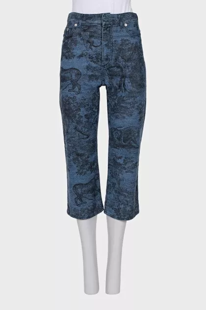 Blue printed breeches