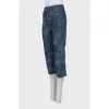Blue printed breeches