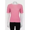 Pink knitted T-shirt