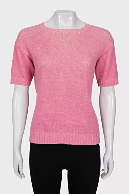 Pink knitted T-shirt