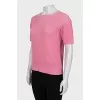 Pink knitted T-shirt
