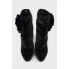 Velvet ankle boots with decor