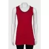 Fitted tank top decorated with crystals