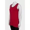 Fitted tank top decorated with crystals