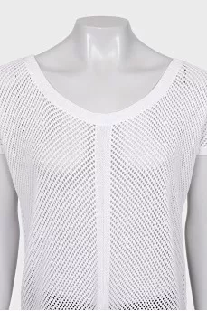 Perforated loose-fitting T-shirt