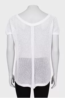 Perforated loose-fitting T-shirt