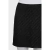 Wool and cashmere mini skirt