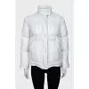 Light blue down jacket with patch pockets