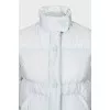 Light blue down jacket with patch pockets